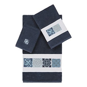 Linum Home Textiles Turkish Cotton Vivian 3 pc Embellished Towel Set