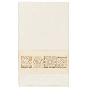 Linum Home Textiles Turkish Cotton Vivian Embellished Bath Towel