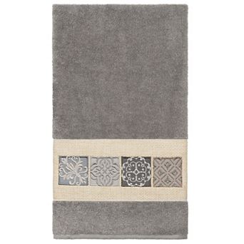 Linum Home Textiles Turkish Cotton Vivian Embellished Bath Towel