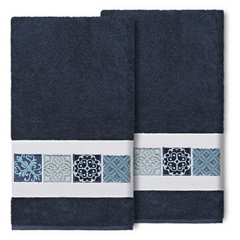 Linum Home Textiles Turkish Cotton Vivian 2-pack Embellished Bath Towel Set