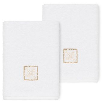 Linum Home Textiles Turkish Cotton Vivian 2-pack Embellished Washcloth Set