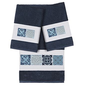 Linum Home Textiles Turkish Cotton Vivian 3 pc Embellished Bath Towel Set
