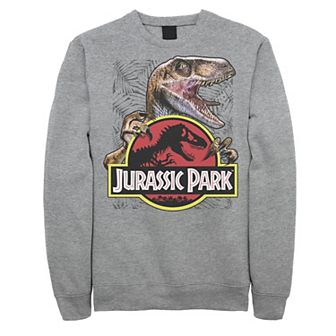 Men's Jurassic Park Raptor Holding Colored Logo Fleece