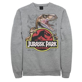 Men's Jurassic Park Raptor Holding Colored Logo Fleece
