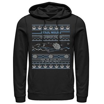 Men's Star Wars Falcon Kessel Run Ugly Christmas Sweater Hoodie