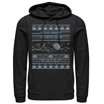 Men's Star Wars Falcon Kessel Run Ugly Christmas Sweater Hoodie