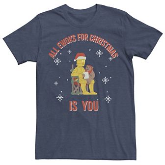 Men's Star Wars Christmas C-3PO 'All Ewoks For Christmas Is You' Tee