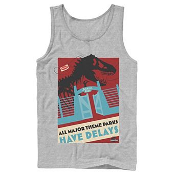 Men's Jurassic Park Delays Simple Gate Tank Top