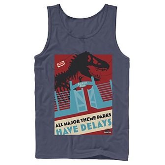 Men's Jurassic Park Delays Simple Gate Tank Top