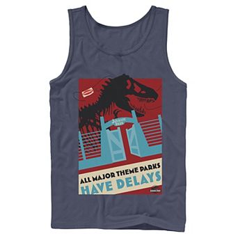 Men's Jurassic Park Delays Simple Gate Tank Top