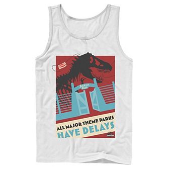 Men's Jurassic Park Delays Simple Gate Tank Top
