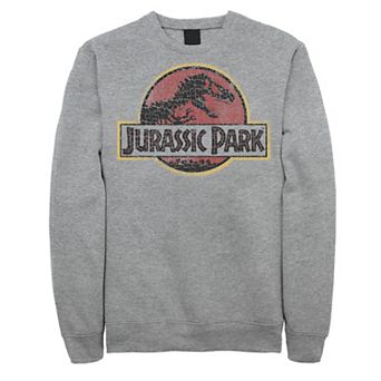 Men's Jurassic Park Cracked Classic Vintage Logo Sweashirt