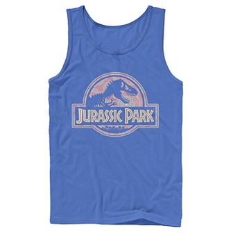 Men's Jurassic Park Floral Mandala Circle Logo Tank Top