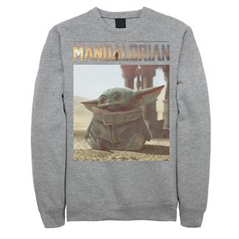 Men's Star Wars The Mandalorian The Child Portrait Logo Sweatshirt