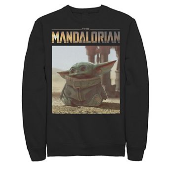 Men's Star Wars The Mandalorian The Child Portrait Logo Sweatshirt