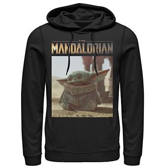 Men's Star Wars The Mandalorian The Child Portrait Logo Hoodie