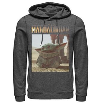 Men's Star Wars The Mandalorian The Child Portrait Logo Hoodie
