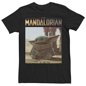 Men's Star Wars The Mandalorian The Child Portrait Logo Tee