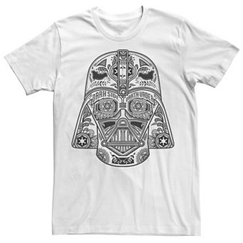 Men's Star Wars Henna Darth Vader Helmet Print Tee