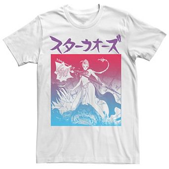 Men's Star Wars Princess Leia Anime Style Portrait Tee