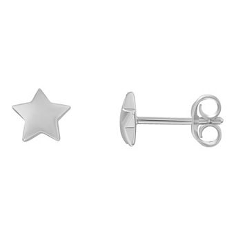 PRIMROSE Sterling Silver Puffed Star Stud Earrings