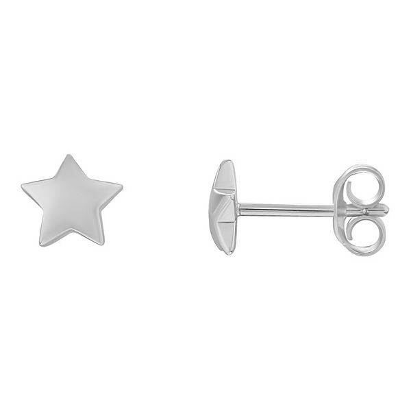 PRIMROSE Sterling Silver Puffed Star Stud Earrings