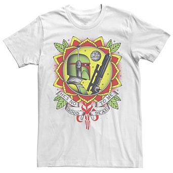 Men's Star Wars Boba Fett Tattoo Style Side Profile Tee