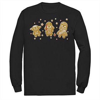 Men's Star Wars Character Gingerbread Portrait Long Sleeve Tee