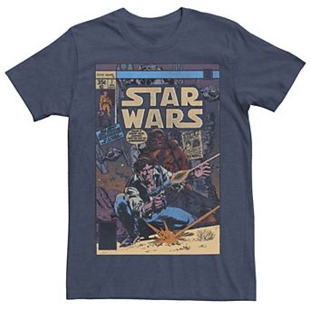 Men's Star Wars Han Solo Retro Vintage Comic Cover Tee