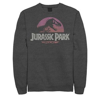 Men's Jurassic Park Gradient Sunset Logo Icon Sweashirt