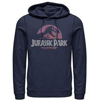 Men's Jurassic Park Gradient Sunset Logo Icon Hoodie