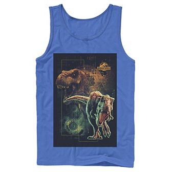 Men's Jurassic World Two T-Rex Tech Schematic Tank Top