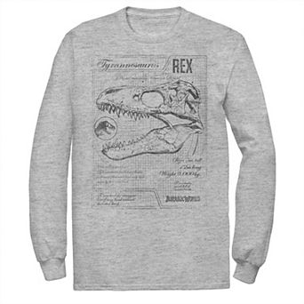 Men's Jurassic World Two T-Rex Vintage Graph Long Sleeve Tee