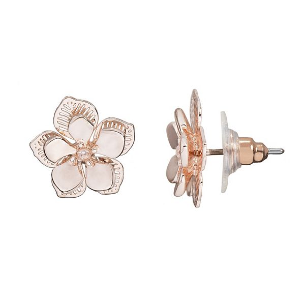  LC Lauren Conrad Peach Stone Nickel Free Stud Earrings