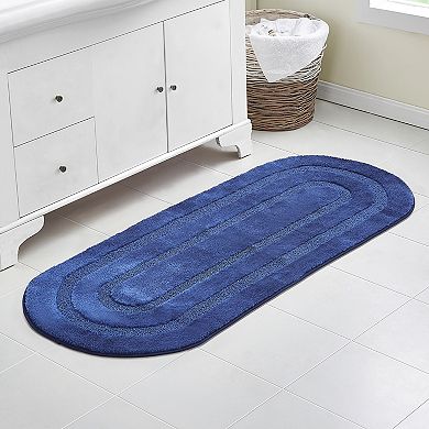 VCNY Home Savannah Fringe Stripe Bath Rug Runner