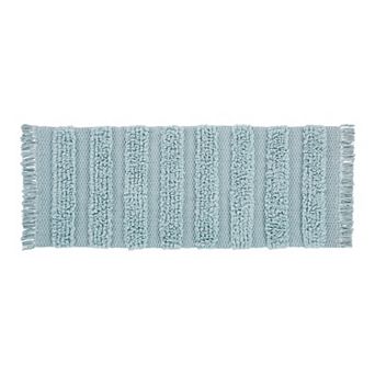 VCNY Home Savannah Fringe Stripe Bath Rug Runner