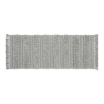 VCNY Home Savannah Fringe Stripe Bath Rug Runner