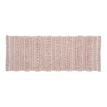 VCNY Home Savannah Fringe Stripe Bath Rug Runner