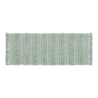 VCNY Home Savannah Fringe Stripe Bath Rug Runner