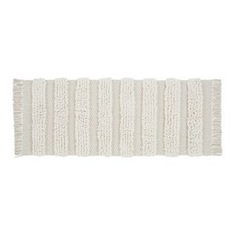VCNY Home Savannah Fringe Stripe Bath Rug Runner
