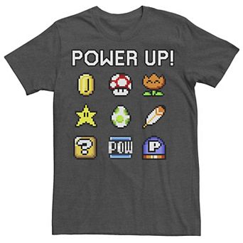 Men's Nintendo Super Mario Bros Power Up Symbols Tee