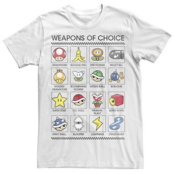 Men's Nintendo Mario Kart Weapons Of Choice Item Poster Tee