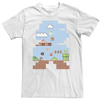 Men's Nintendo Super Mario Silhouette Game Play Fill Portrait Tee