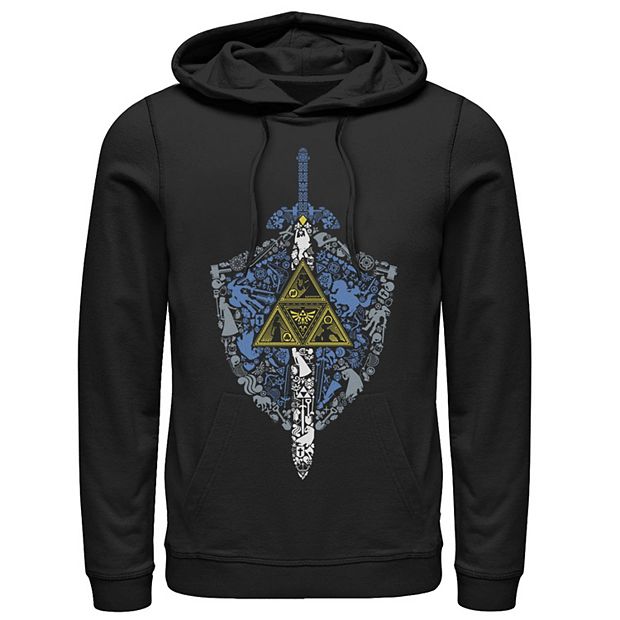 Men s Nintendo Zelda Hylian Shield Element Icons Hoodie