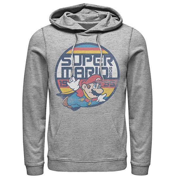 Nintendo Men's Super Mario Logo Graphic Hoodie, Sizes S-3x, Size: Medium, Gray