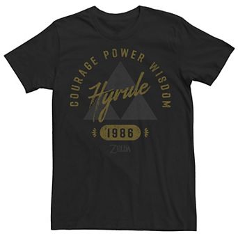 Men's Nintendo Zelda Courage Power Wisdom Triforce Tee