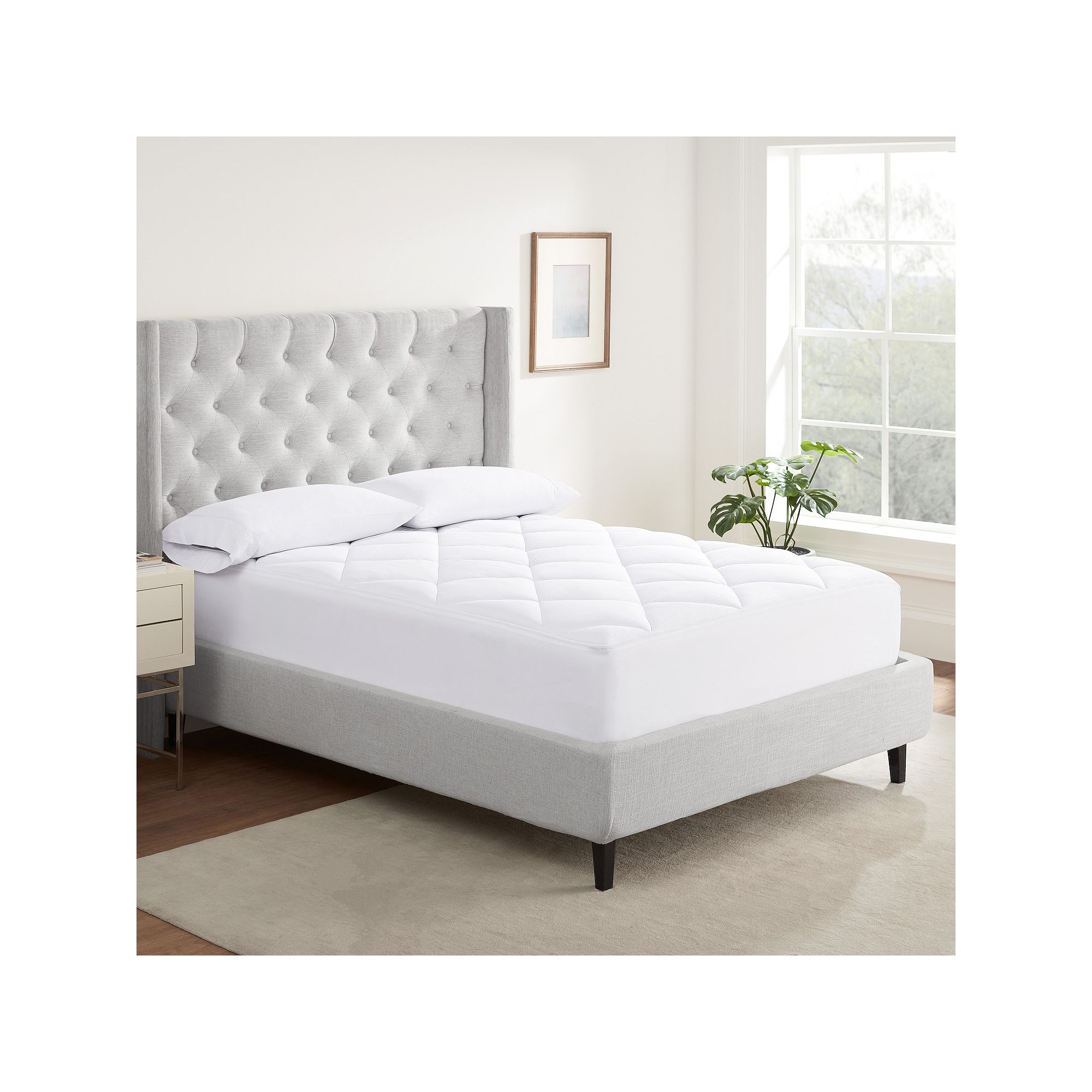 Serta® Luxury Firm Comfort Mattress Pad, White