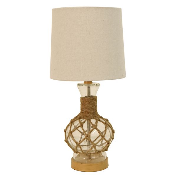 Decor Therapy Justin Coastal Rope Table, Beach House Style Table Lamps