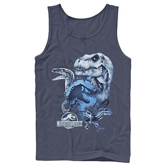 Men's Jurassic World Two T-Rex Squad Camo Shatter Tank Top