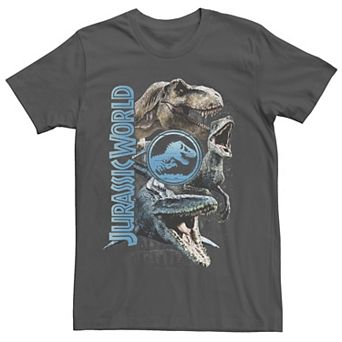 Men's Jurassic World Two Dinosaur Logo Stack Tee